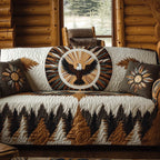 Eagle Above the Pine Row Sofa Cover