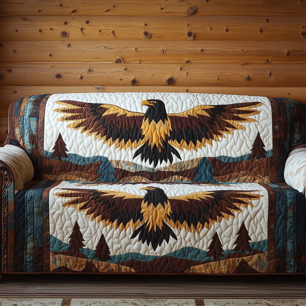 Two Eagles Over the Mountains Sofa Cover