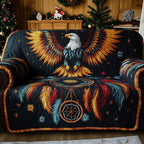 Eagle and Dreamcatcher on Navy Sofa Cover