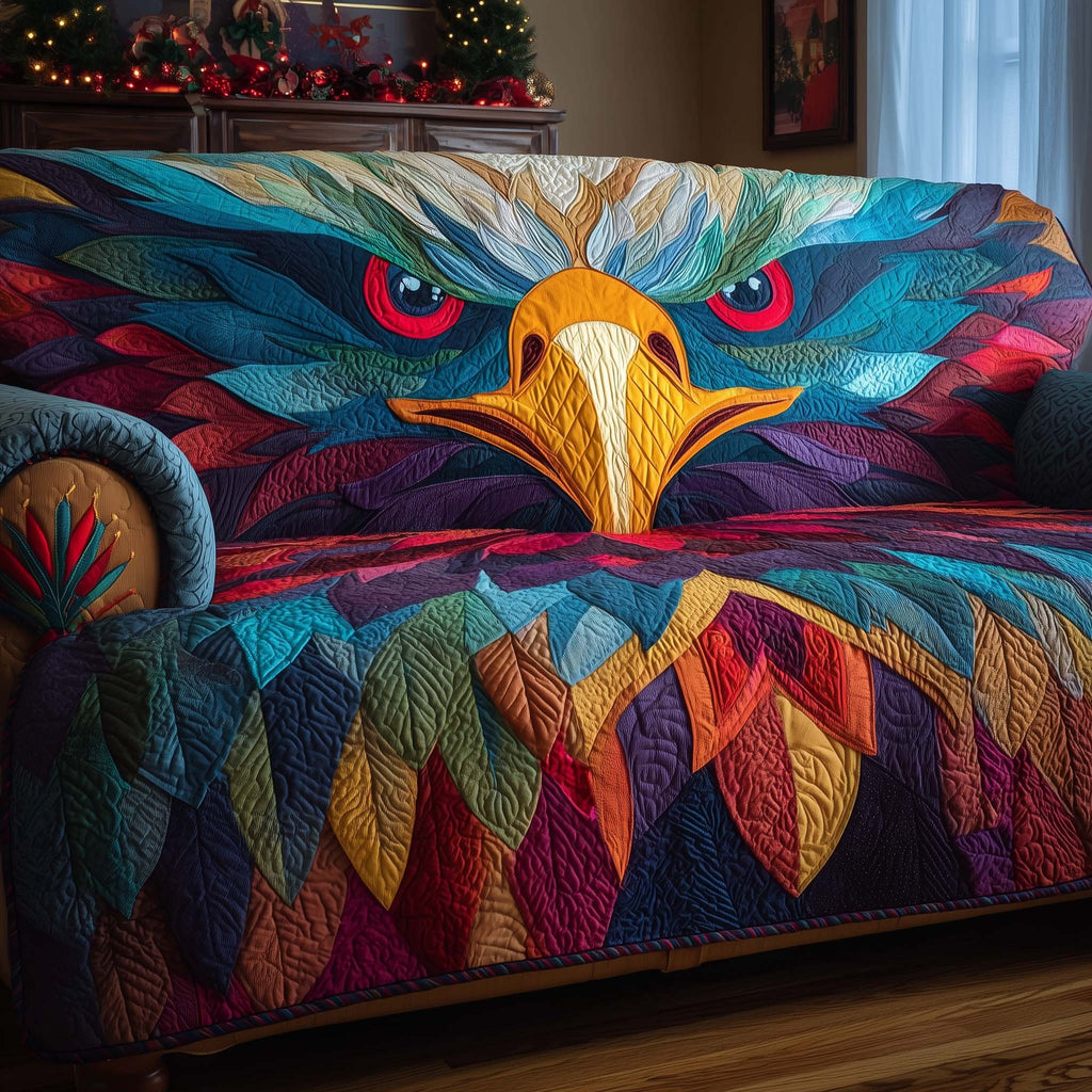 Bold Color Eagle Face Sofa Cover