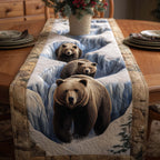 Three Bears in the Snow Table Runner