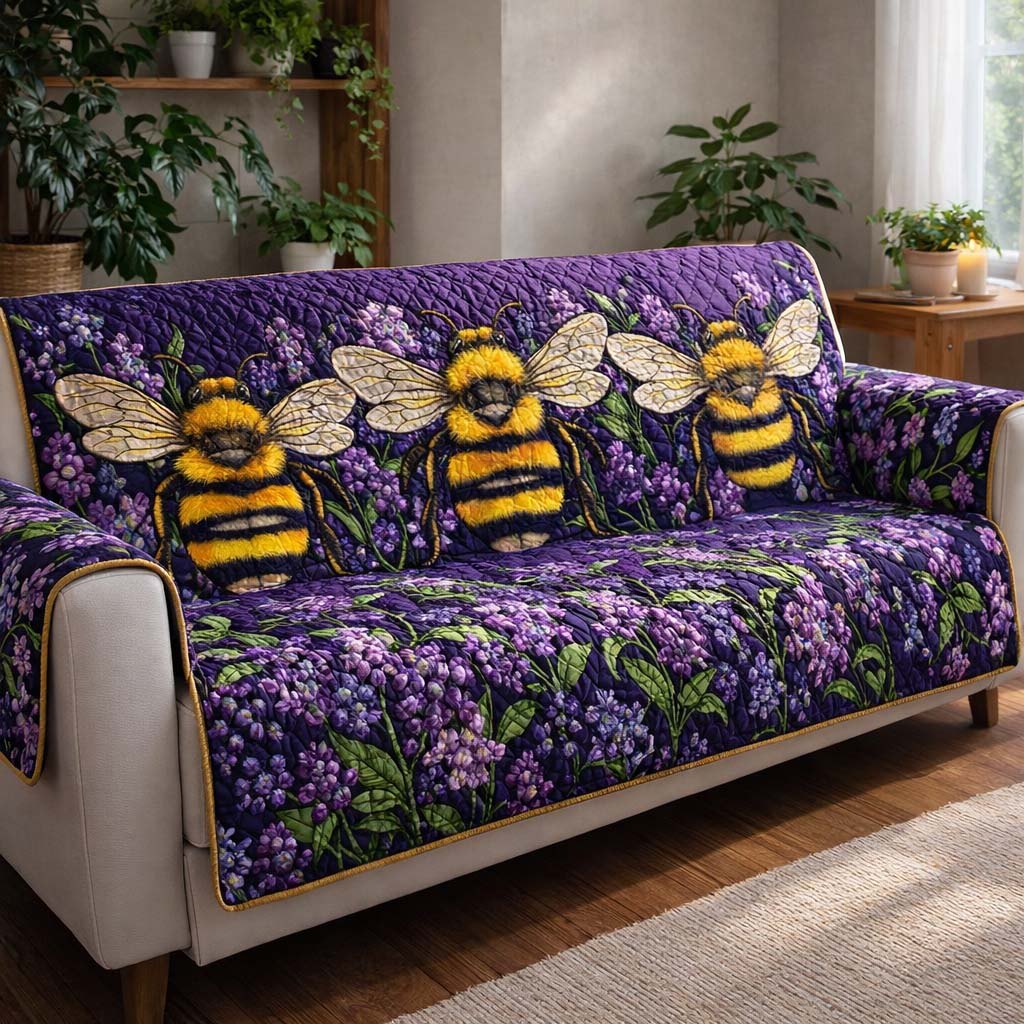 Lavender Buzz Sofa Cover