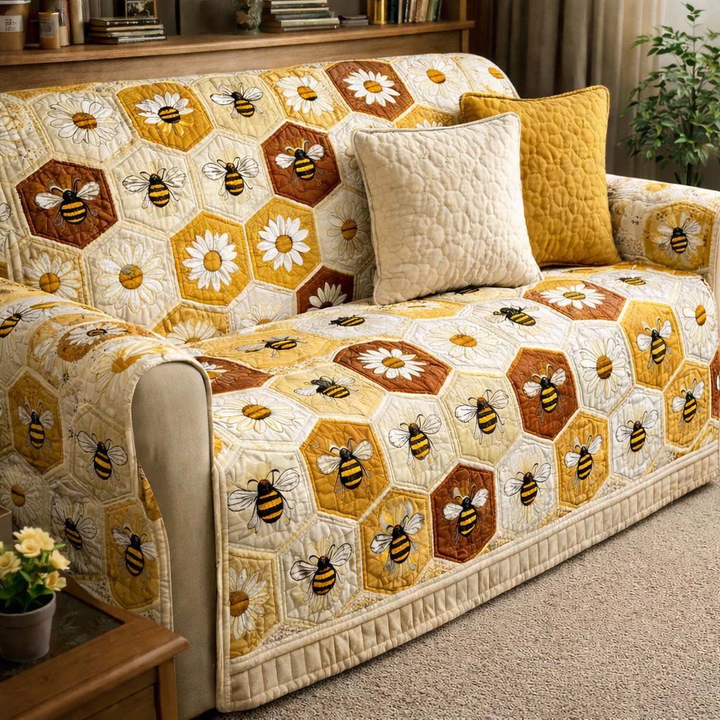 Daisy Honeycomb Sofa Cover