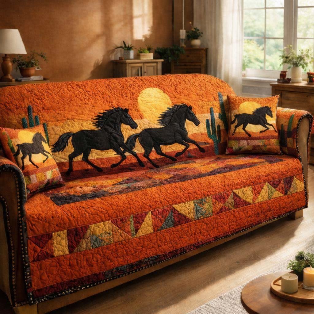 Desert Sunset Run Sofa Cover