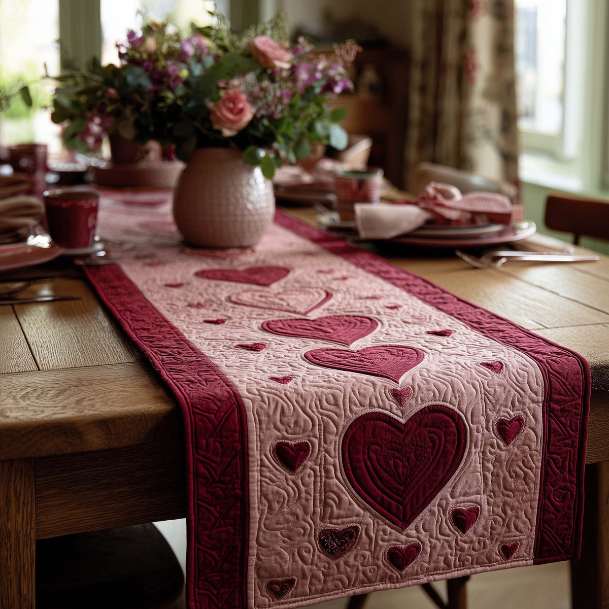 Soft Love Path Table Runner