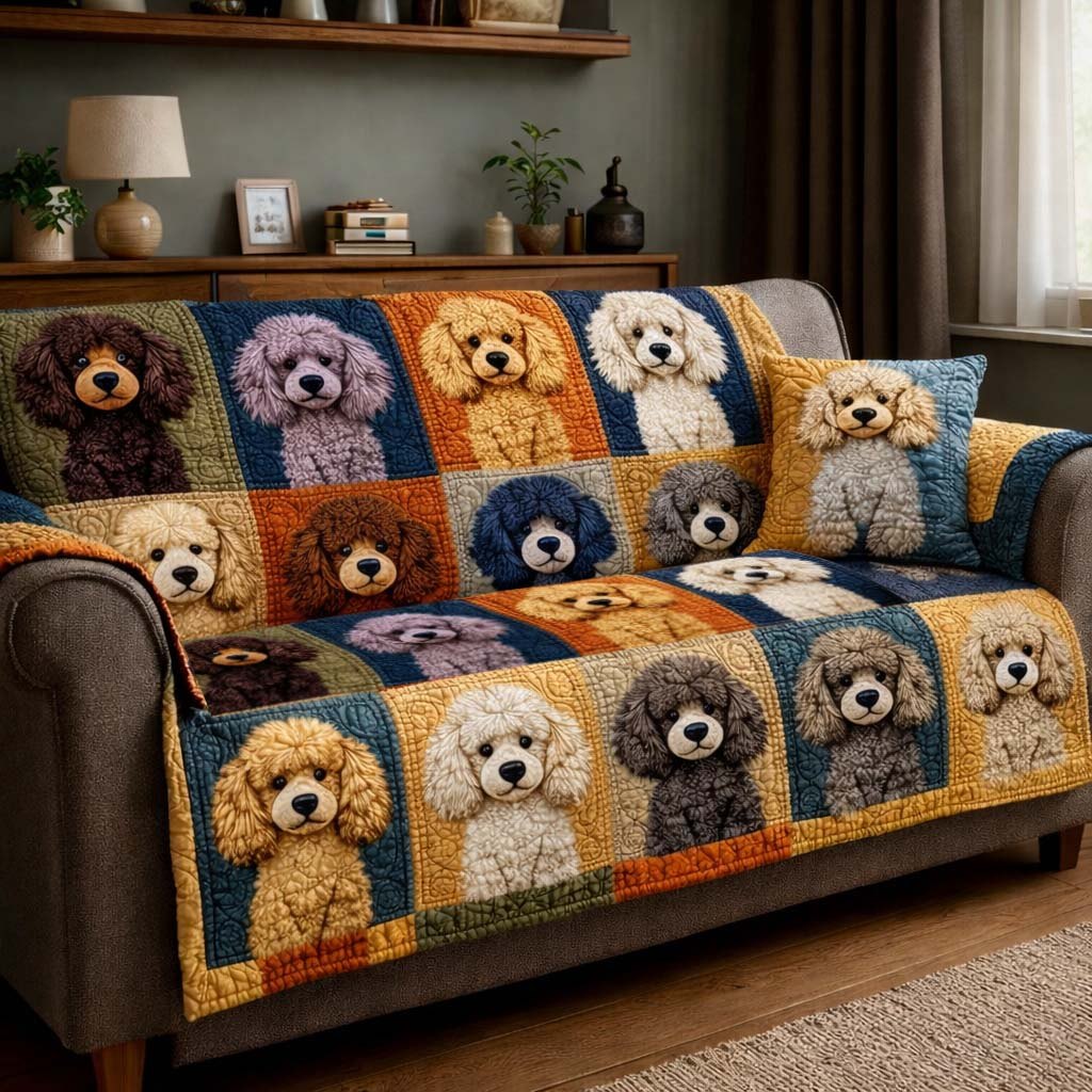 Patchwork Poodle Sofa Cover