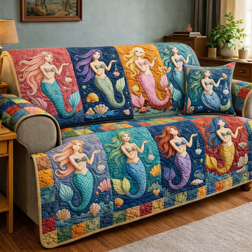 Mermaid Sisterhood Sofa Cover