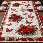 Scarlet Butterfly Roses Table Runner