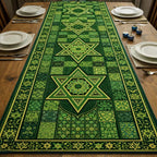 Emerald Star Mosaic Table Runner