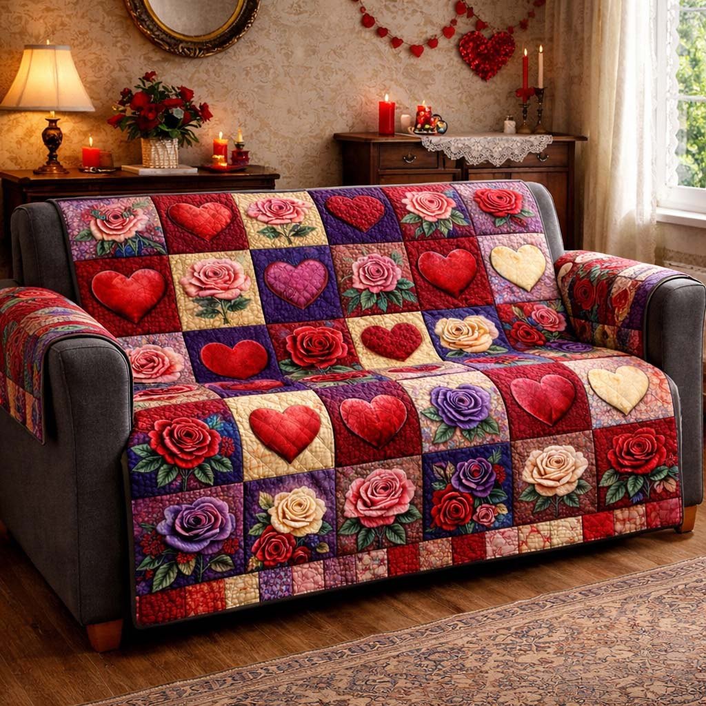 Rose Romance Sofa Cover