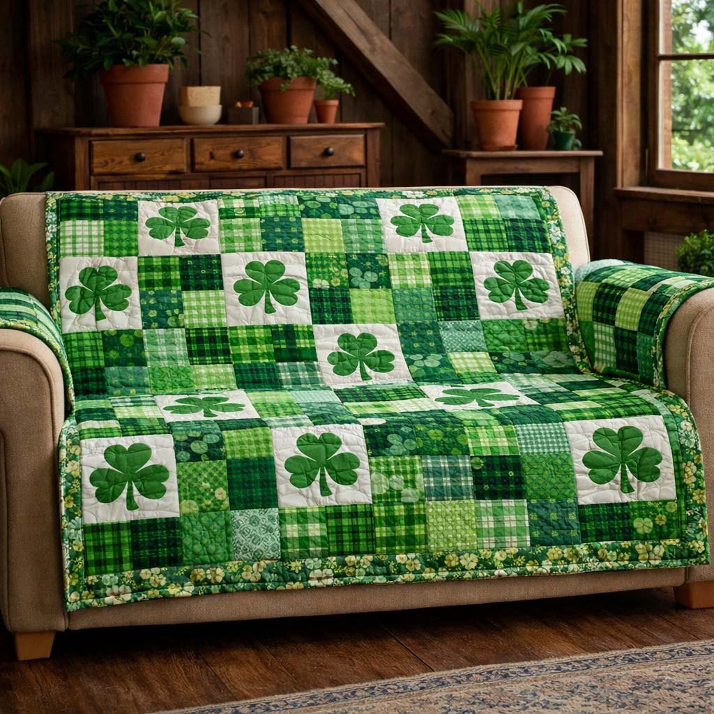 Classic Shamrock Patch Sofa Cover