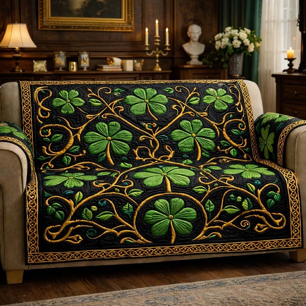 Celtic Clover Vine Sofa Cover