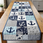 Coastal Night Anchors Table Runner