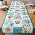 Oceanic Calm Patchwork Table Runner