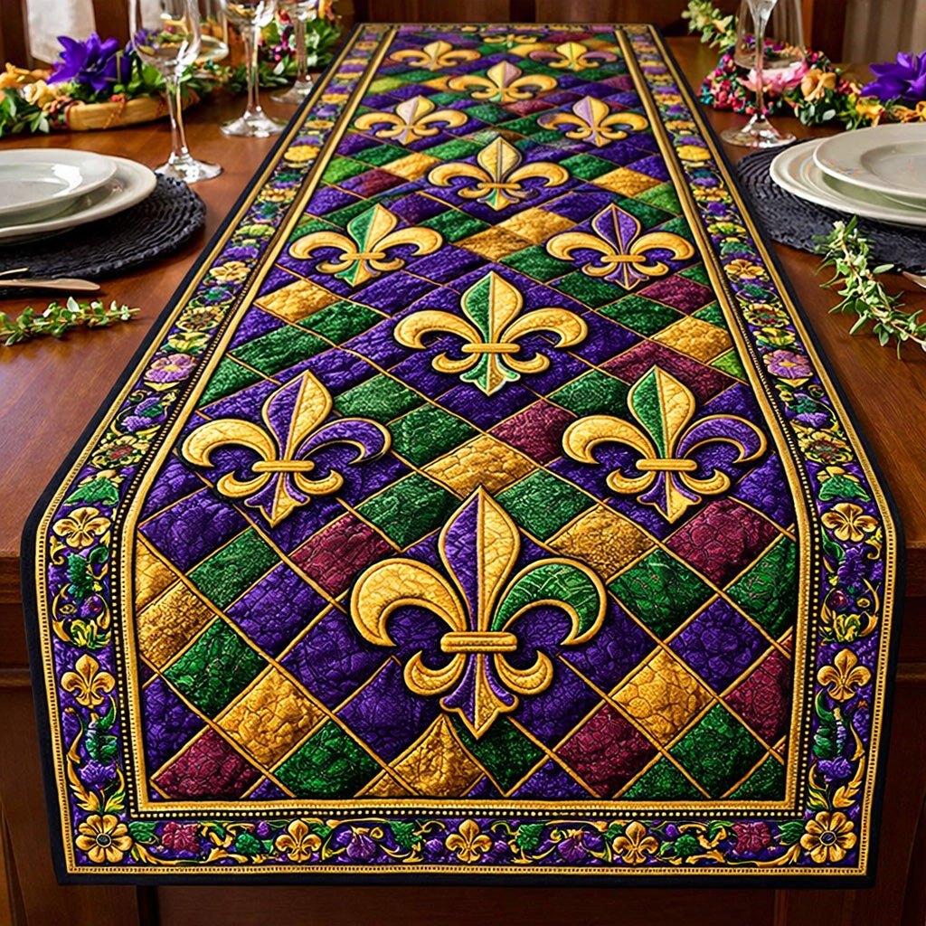 Royal Harlequin Fleur Table Runner