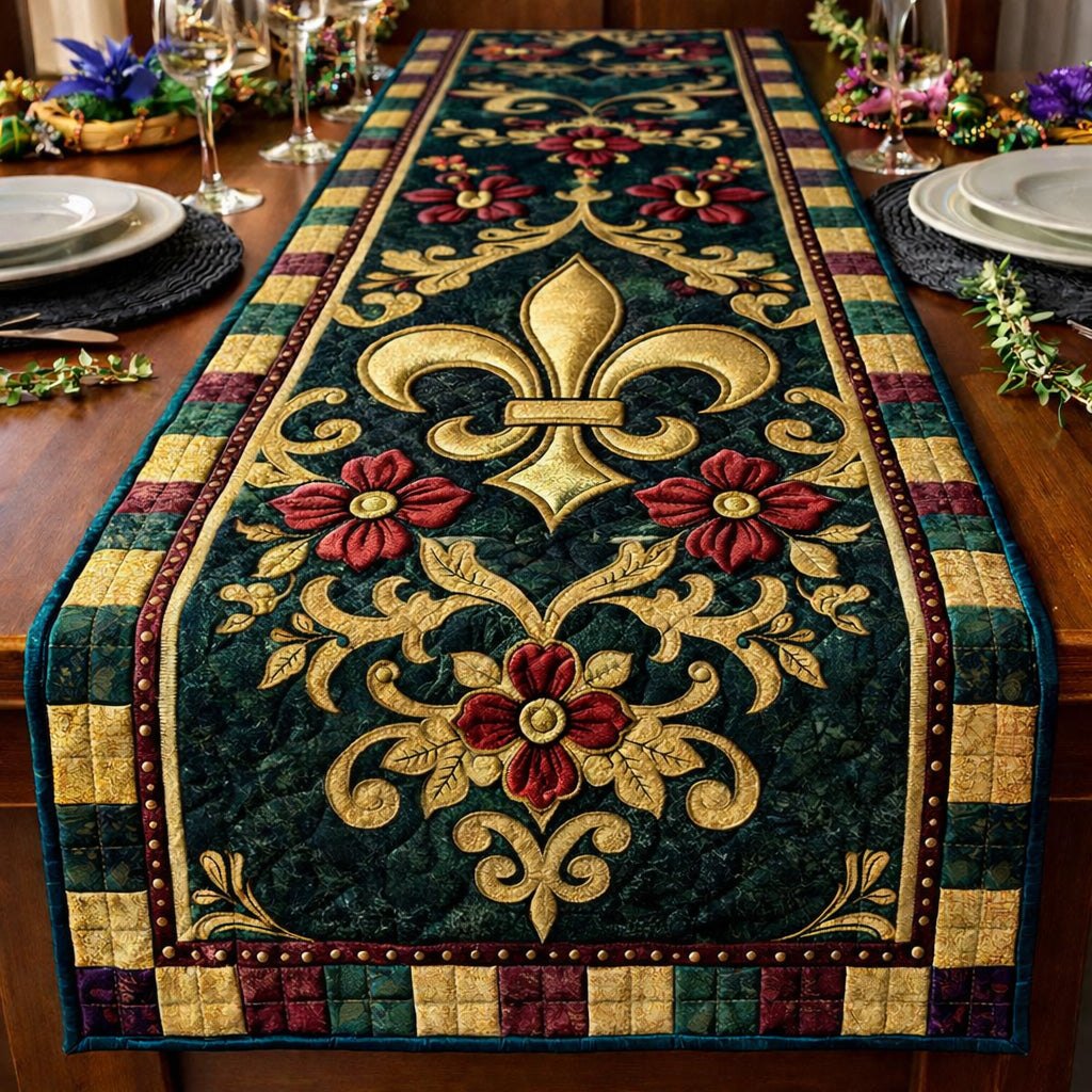 Vintage Fleur Royale Table Runner