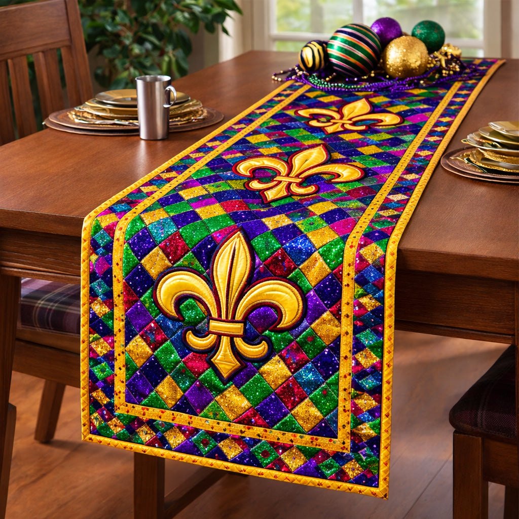 Festive Fleur Sparkle Table Runner