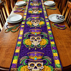 Mardi Gras Skull Table Runner