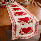 Classic Heart Garden Table Runner