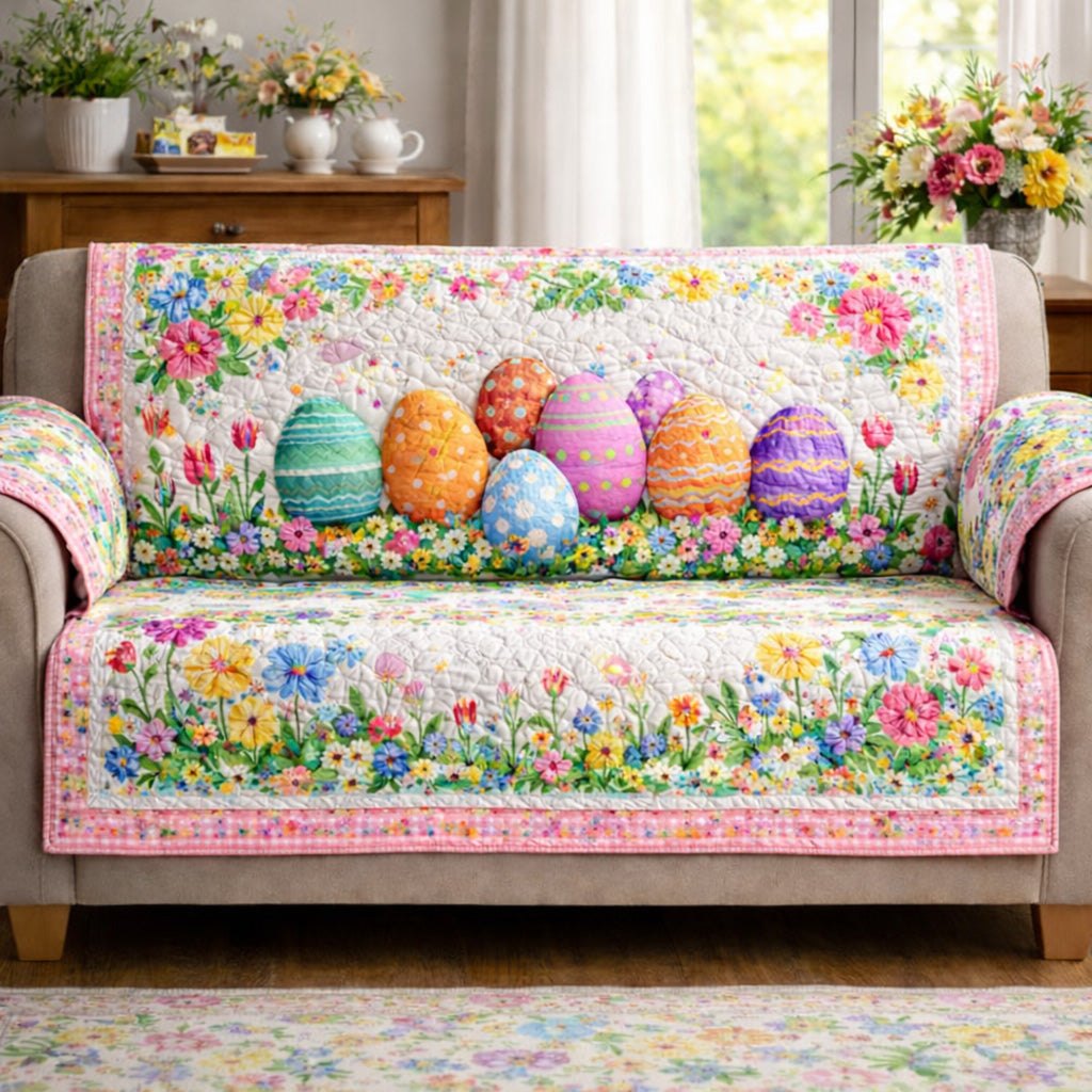 Easter Eggs in the Spring Meadow Sofa Cover