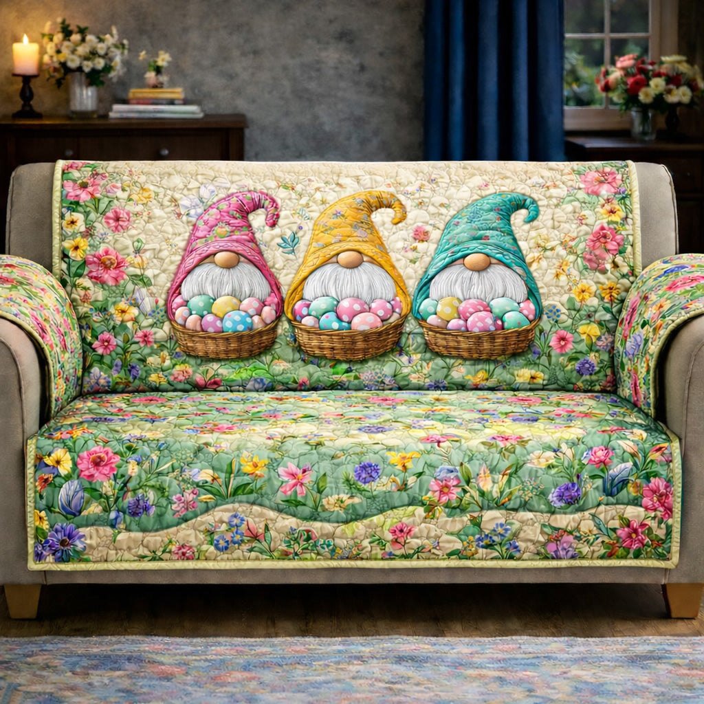 Easter Gnomes Sofa Cover