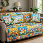 Easter Patchwork Sofa Cover