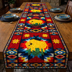 Golden Buffalo Spirit Table Runner