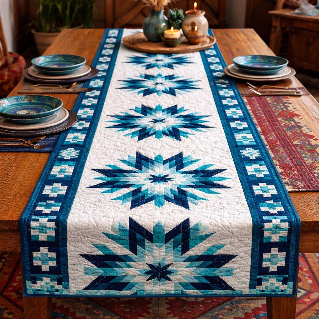 Azure Star Journey Table Runner