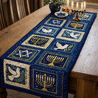 Sacred Hanukkah Night Table Runner