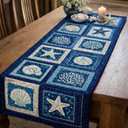 Coastal Shell Patchwork Table Runner