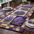 Violet Garden Patchwork Table Runner