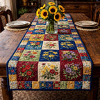 Country Floral Patchwork Table Runner