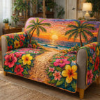 Golden Island Escape Sofa Cover