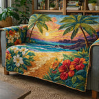 Ocean Blossom Haven Sofa Cover