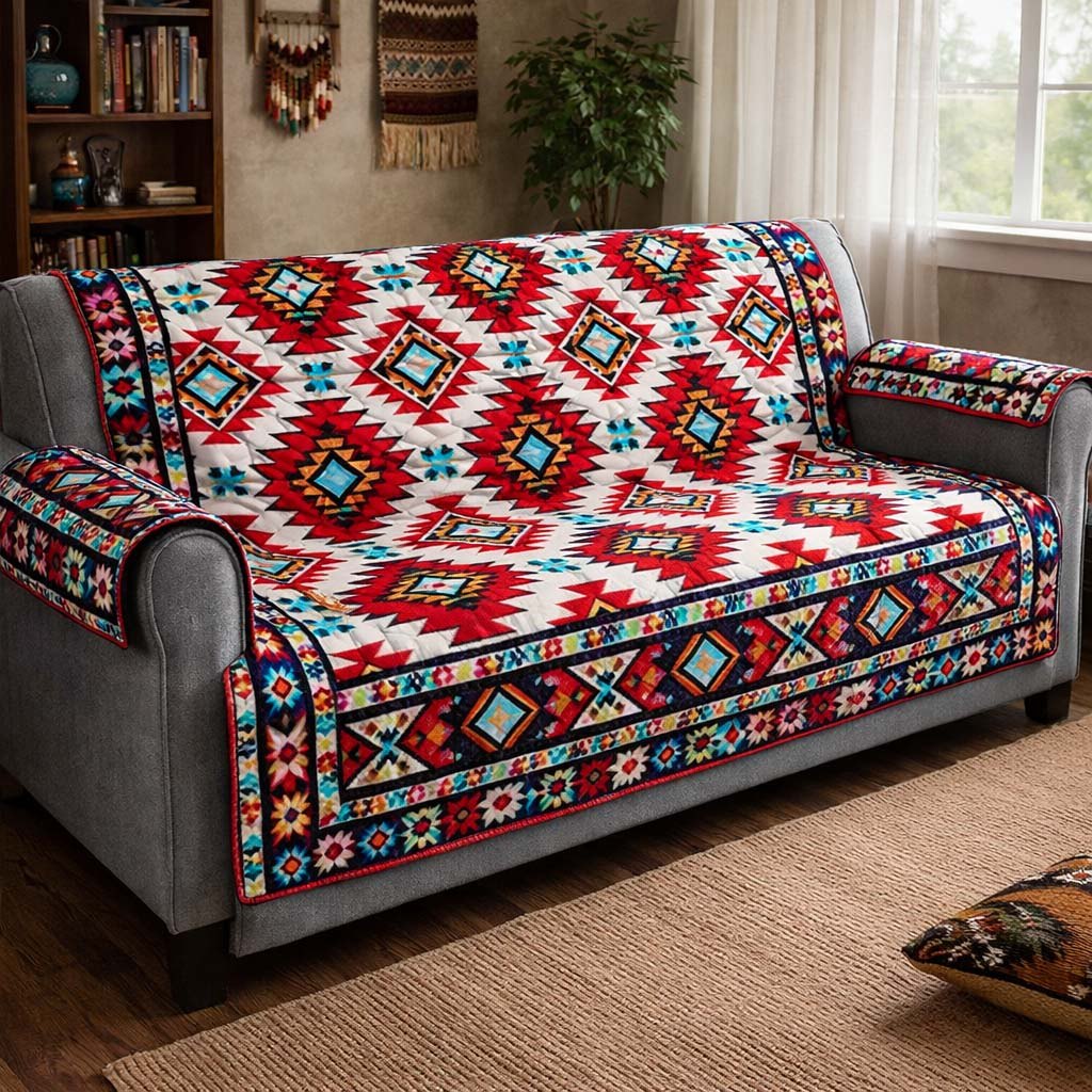 Golden Mesa Symbols Sofa Cover