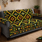 Midnight Tribal Geometry Sofa Cover