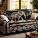 Wild Elephant Patchwork Sofa Cover