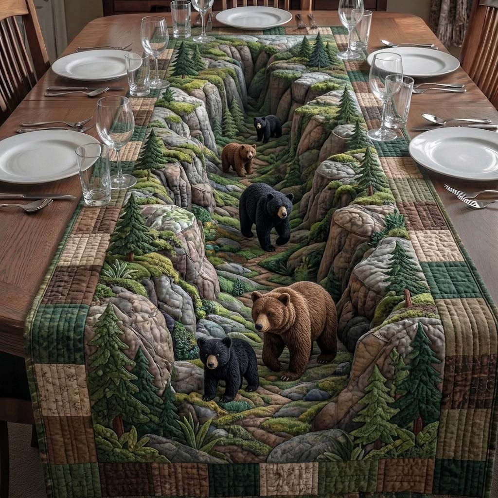 Wild Bear Trail Table Runner