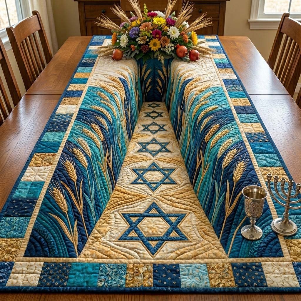 Sacred Wheat Path Table Runner