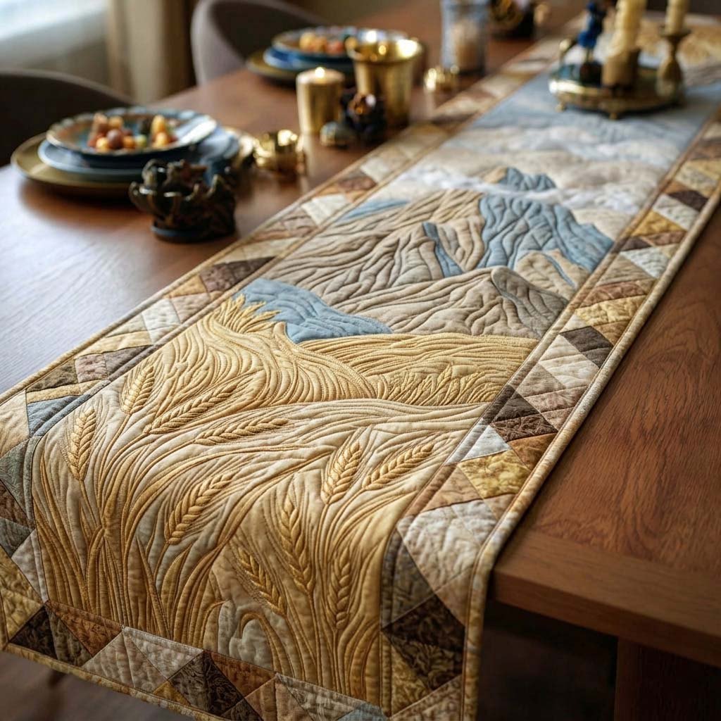 Golden Harvest Fields Table Runner