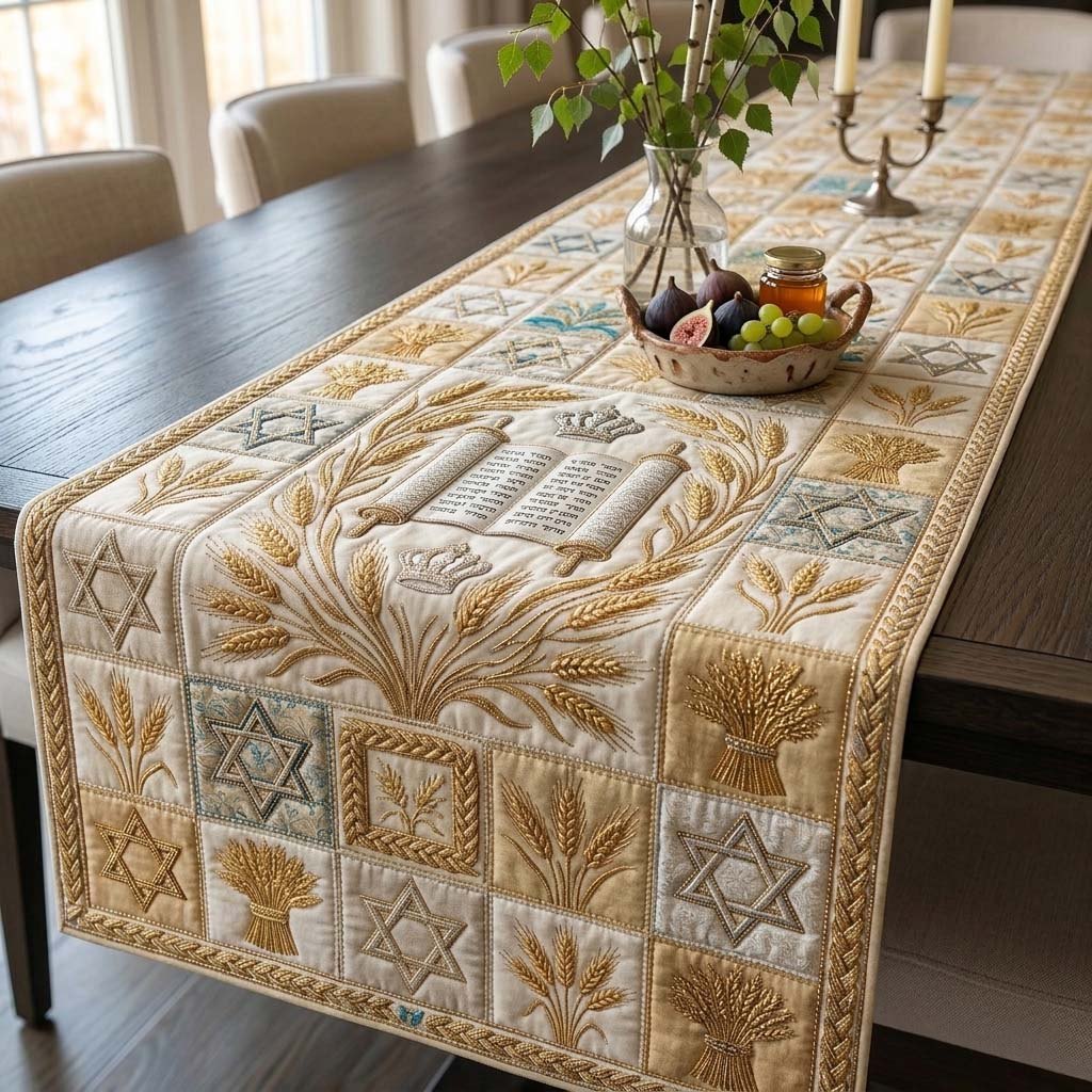 Torah Harvest Blessing Table Runner