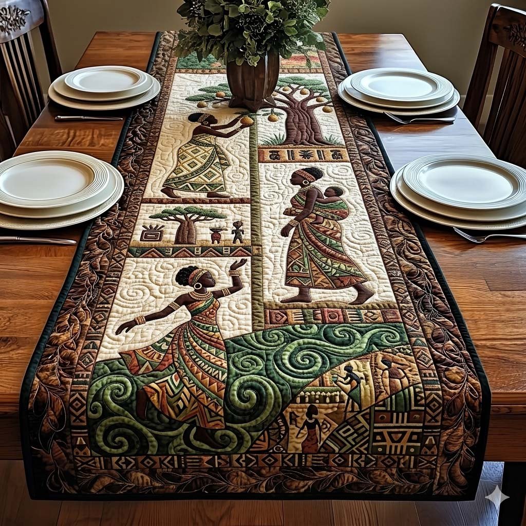 Village Stories Table Runner