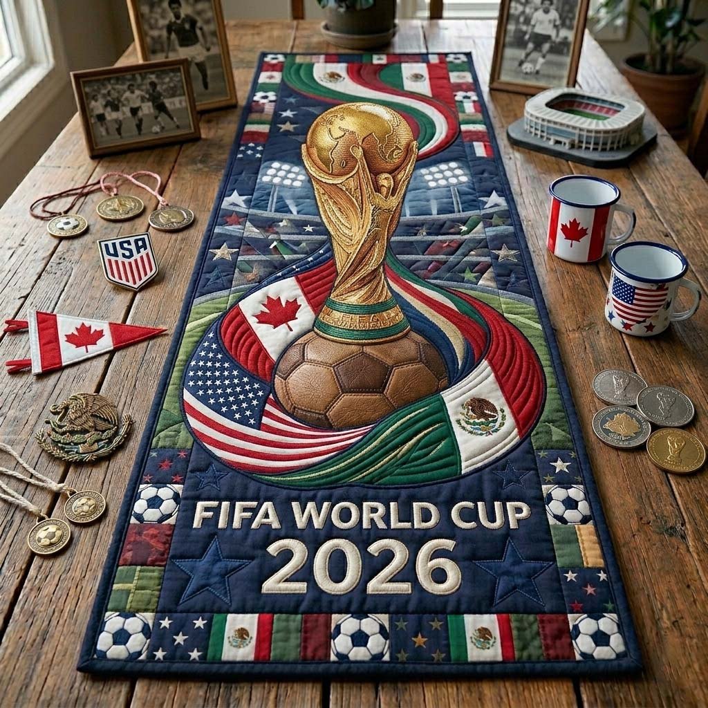 Tricolor Unity Cup Table Runner