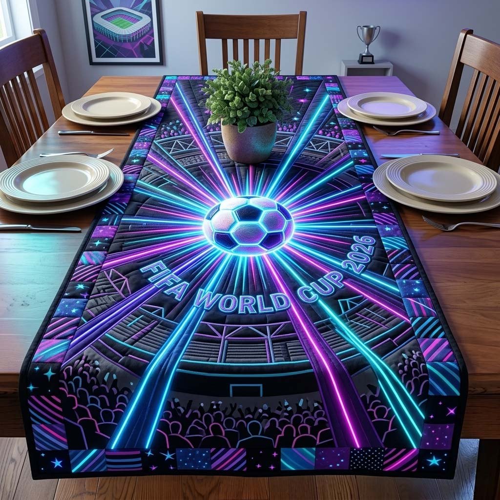 Neon Stadium Pulse Table Runner