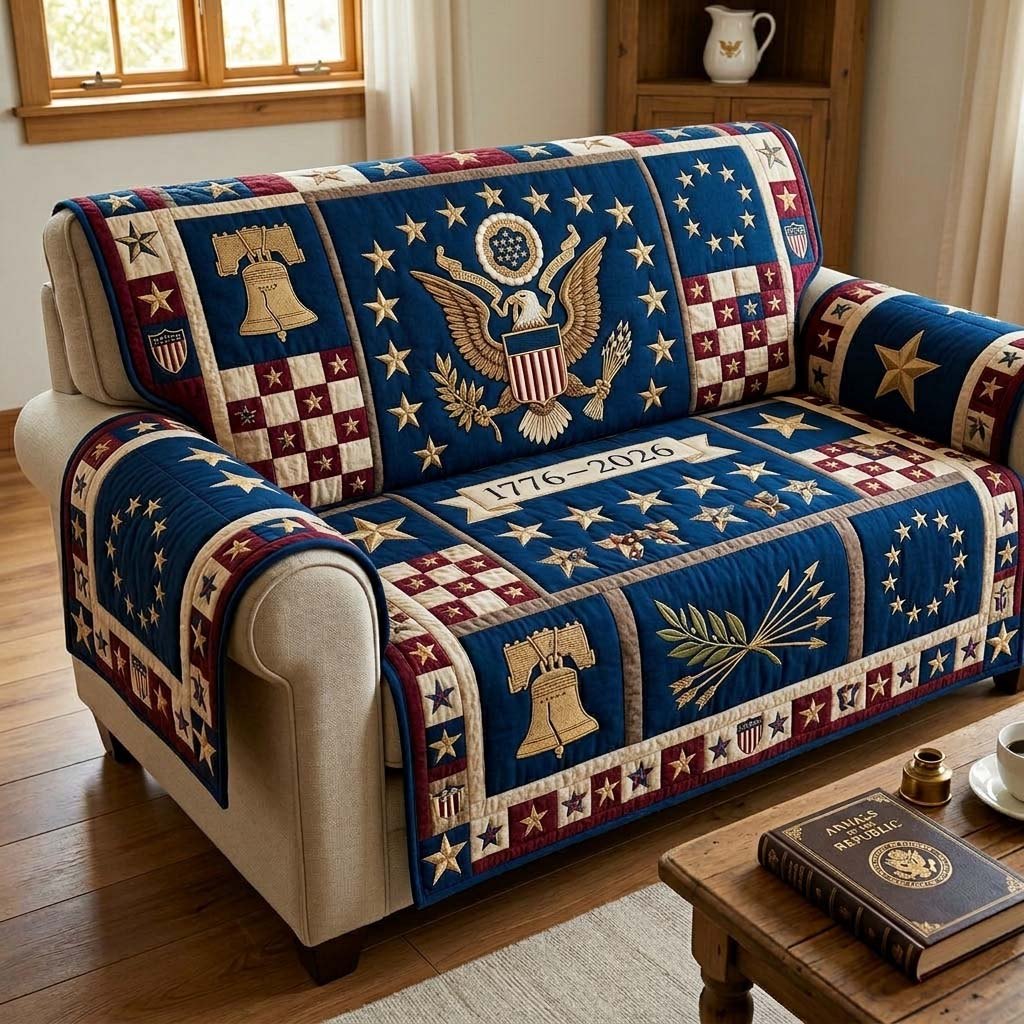 Colonial Star Patch Sofa Cover