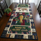 World Map Cup Table Runner