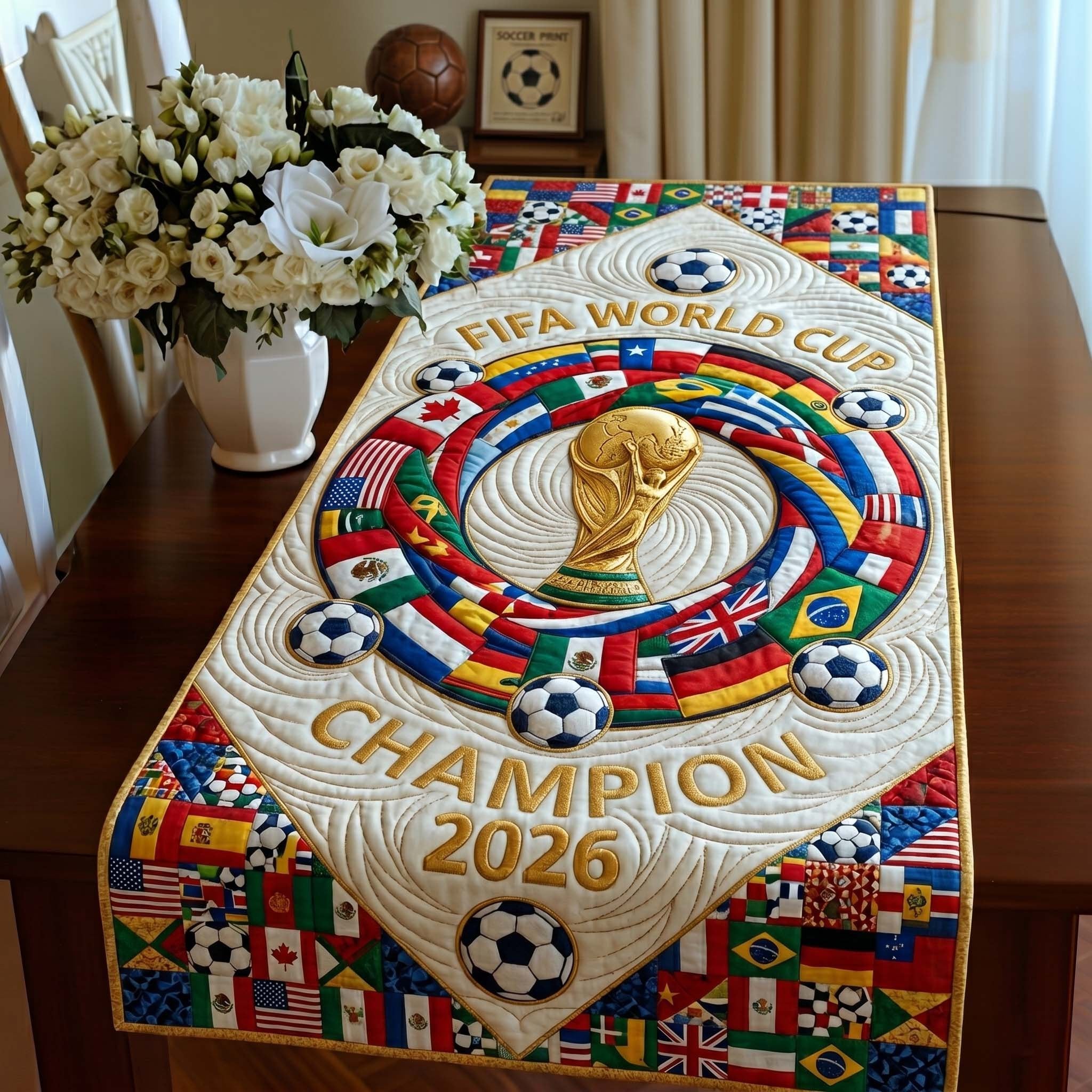 Victory Ring Cup Table Runner