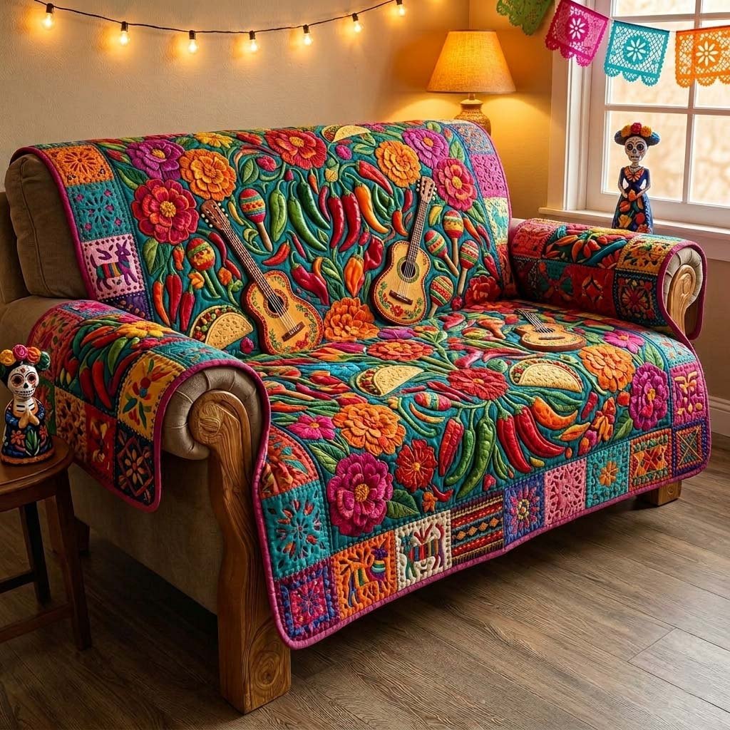 Floral Fiesta Burst Sofa Cover