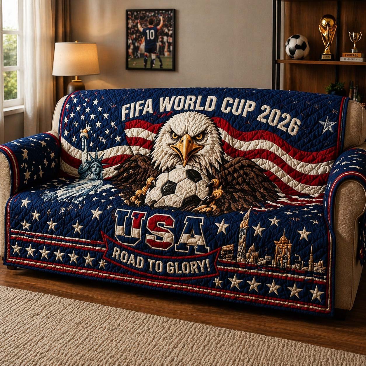 Usa Eagle Victory Sofa Cover