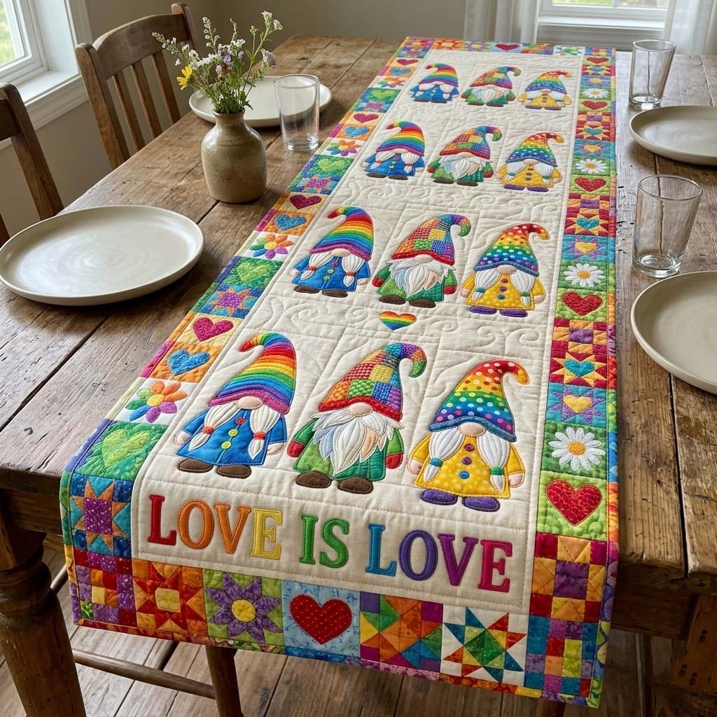 Gnome Pride Table Runner